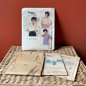 Vogue American Designer Calvin Klein pattern sz 8